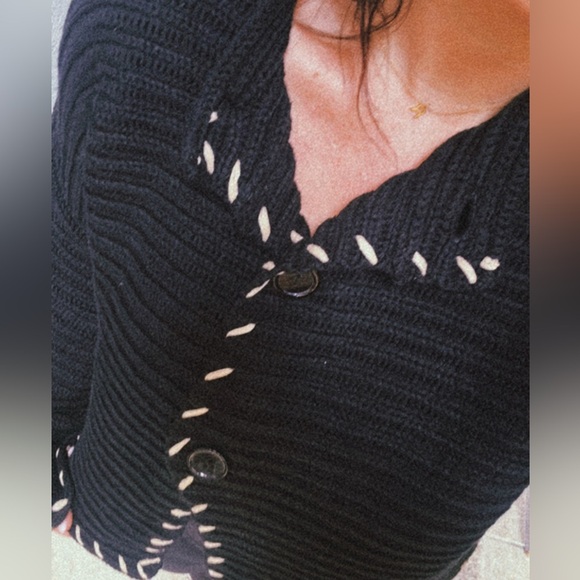 Saemdi Textured Knit Bell Sleeve Cardigan for free people - Picture 3 of 8